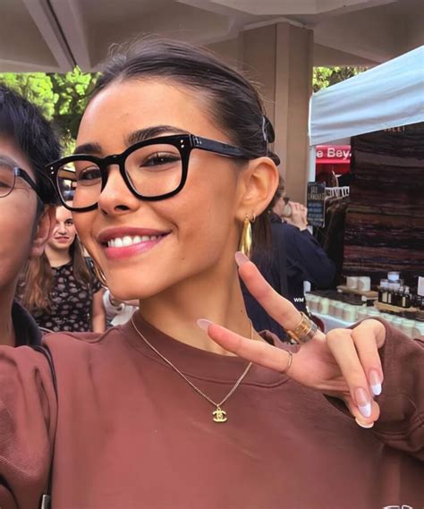 madison beer with glasses on
